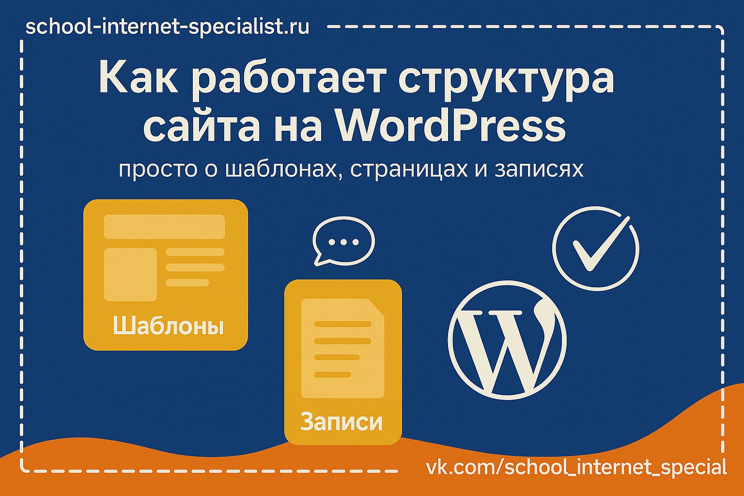 📚 Как устроен сайт на WordPress: простыми словами про шаблоны, страницы и записи.
